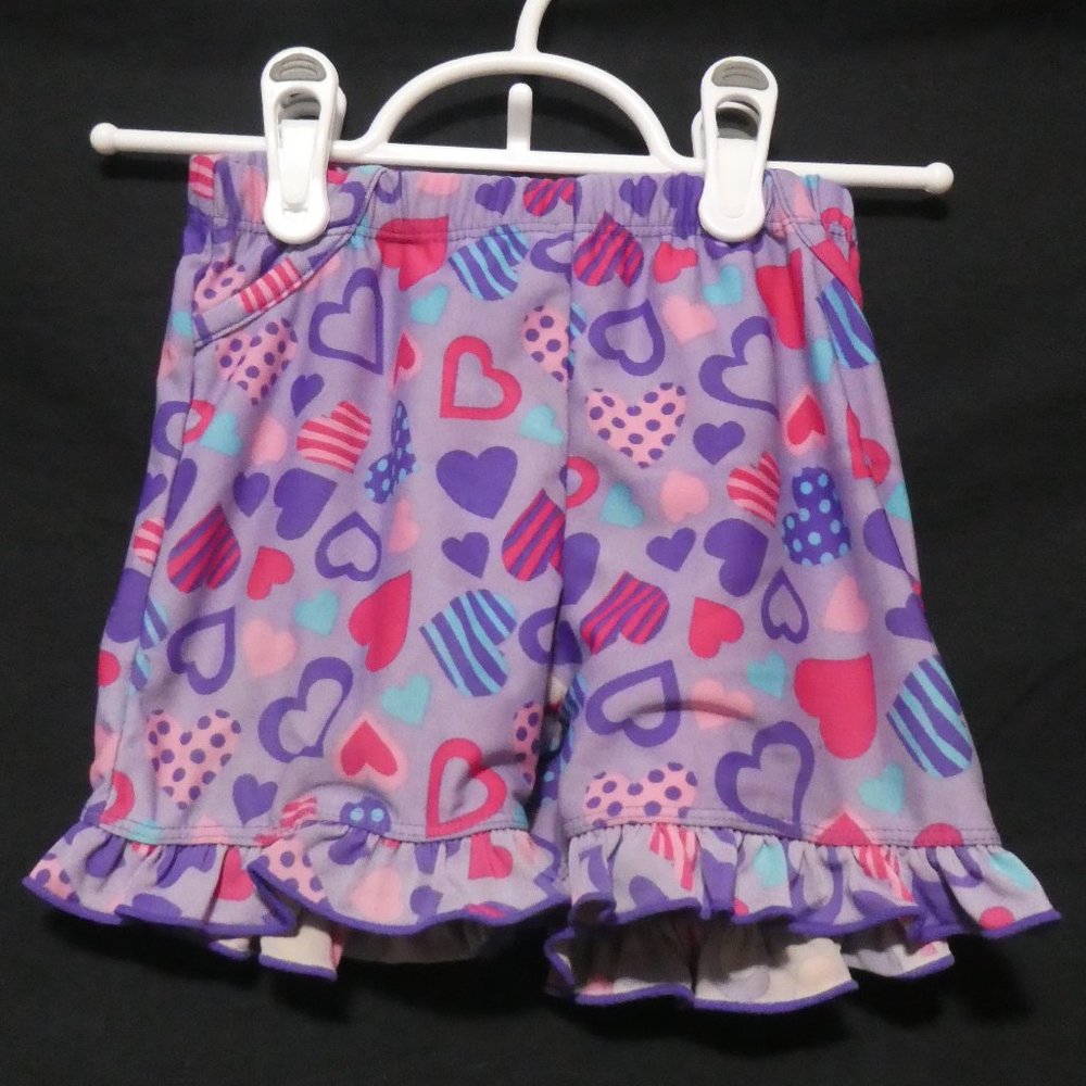 UV SKINZ | 3T | Heart Print Lilac Swim Shorts